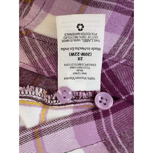 Purple Plaid Shirt Alt ASO Bella Swan Twilight Eclipse XXL - Picture 13 of 13